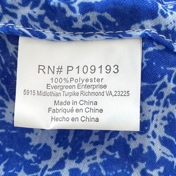 Blossom Boutique Blue Patterned Infinity Scarf - Picture 6 of 8